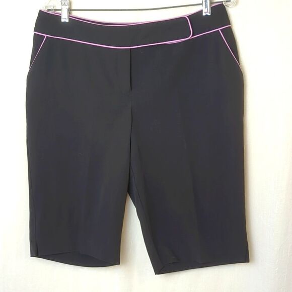 Black Golf Shorts with Piping Size 10 - Picture 1 of 8